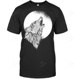 Viking Wolf Of Odin Viking Pattern Moon Norse Mythology Men Tank Top V-Neck T-Shirt