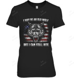 I May Be An Old Wolf But I Can Still Bite Women Tank Top V-Neck T-Shirt