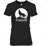 I'm The Alpha Wolf Dog Animal Women Tank Top V-Neck T-Shirt