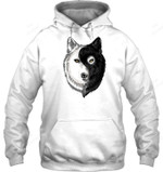 Cute Wolf Shirt Yin Yang Shirt Tribal Wolf Sweatshirt Hoodie Long Sleeve