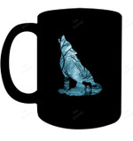 Wolf Howling In The Forest Mug