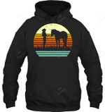 Western Halter Horse Retro Sun Style Sweatshirt Hoodie Long Sleeve