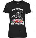 Just A Women Who Loves Horse Women Tank Top V-Neck T-Shirt