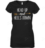 Head Up And Heels Down Women Tank Top V-Neck T-Shirt