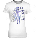 Just A Girl Who Loves Horses 9 Women Tank Top V-Neck T-Shirt