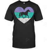 Horse Heart Retro Vintage Men Tank Top V-Neck T-Shirt