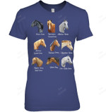 Horse Breeds Equestrian Horseback Women Tank Top V-Neck T-Shirt