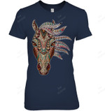 Horse Tribal Abstract Art Women Tank Top V-Neck T-Shirt