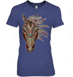Horse Tribal Abstract Art Women Tank Top V-Neck T-Shirt