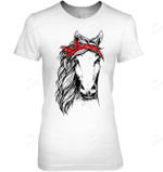 Horse Bandana For Horseback Riding Horse Lover Women Tank Top V-Neck T-Shirt