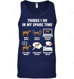 6 Things I Do In My Spare Time Horse Riding Men Tank Top V-Neck T-Shirt