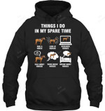 6 Things I Do In My Spare Time Horse Riding Sweatshirt Hoodie Long Sleeve