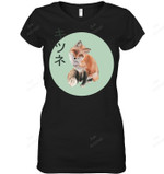 Fox Cutie Fox Women Tank Top V-Neck T-Shirt
