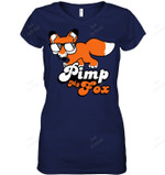 Pimp My Fox Animal Sunglasses Fox Women Tank Top V-Neck T-Shirt