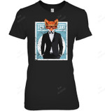 Cool Graphic Fox In A Suit For Fox Sake Saying Fox Women Tank Top V-Neck T-Shirt