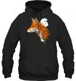 Tree Fox Long Sleeve Beautiful Animal Fox Sweatshirt Hoodie Long Sleeve