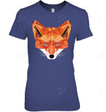Cool Cute Graphic Fox Face Head Fox Women Tank Top V-Neck T-Shirt