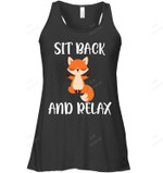 Sit Back And Relax Fox Women Tank Top V-Neck T-Shirt