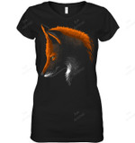 Shadow Face Fox Premium Beautiful Animal Wild Fox Women Tank Top V-Neck T-Shirt