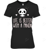 Life Is Better With A Panda Women Tank Top V-Neck T-Shirt