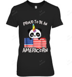 Proud To Be An Americorn Women Tank Top V-Neck T-Shirt