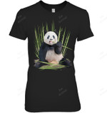 Panda Eating Women Tank Top V-Neck T-Shirt