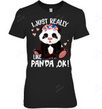 I Just Really Like Panda Ok Women Tank Top V-Neck T-Shirt