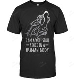 I Am A Wolf Soul Stuck In Human Body Men Tank Top V-Neck T-Shirt
