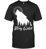 Wolf Stay Wild Gift Outdoor Wolves Men Tank Top V-Neck T-Shirt