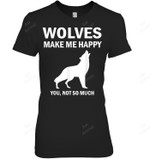 Wolves Make Me Happy Women Tank Top V-Neck T-Shirt