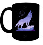 Wild Animal Wildlife Full Moon Howling Wolf Mug