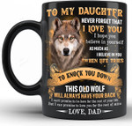 Wolf Mug Never Forget That I Love You (Can customize the text)