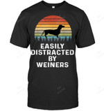 Easily Distracted By Weiners Weiner Dog Owner S Weenie Men Tank Top V-Neck T-Shirt