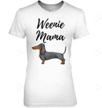 Weenie Mama Funny Dachshund Lover Weiner Dog Women Tank Top V-Neck T-Shirt