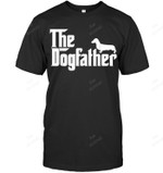 The Dogfather Dachshund Funny Father Dog Lover Men Tank Top V-Neck T-Shirt