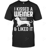 Kissed Weiner Dog I Liked It Funny Dachshund Men Tank Top V-Neck T-Shirt