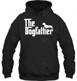 The Dogfather Dachshund Funny Father Dog Lover Sweatshirt Hoodie Long Sleeve