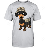 Funny Dachshund Dog Hiking Camping Men Tank Top V-Neck T-Shirt