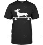 Cute Dachshund On A Skateboard Men Tank Top V-Neck T-Shirt