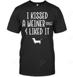 I Kissed A Weiner Dog & Liked It Funny Dachshund Men Tank Top V-Neck T-Shirt