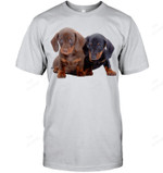 Dachshund Puppy Men Tank Top V-Neck T-Shirt