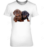Dachshund Puppy Women Tank Top V-Neck T-Shirt