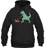Cute Dachshund Dinosaur Funny Wiener Dog Sweatshirt Hoodie Long Sleeve