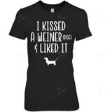 I Kissed A Weiner Dog & Liked It Funny Dachshund Women Tank Top V-Neck T-Shirt