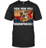 Dachshund Pew Pew Madafakas Vintage Weiner Dog Pew Men Tank Top V-Neck T-Shirt