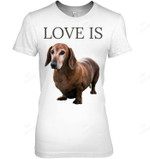 Love Is Dachshunds Women Tank Top V-Neck T-Shirt