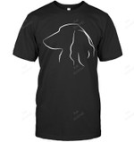 Long Haired Dachshund Line Art Wiener Dog Doxie Men Tank Top V-Neck T-Shirt