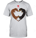 2 Dachshunds In Heart Men Tank Top V-Neck T-Shirt