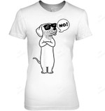 Dachshund Funny Stubborn Dog Women Tank Top V-Neck T-Shirt