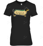 Funny Weiner Dog Dachshund Hot Dog Women Tank Top V-Neck T-Shirt